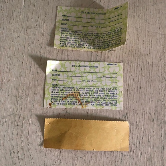 Vintage Lottery Tickets & SEARS & ROEBUCK Co. Customer Lay-Away Ticket - Picture 2 of 2